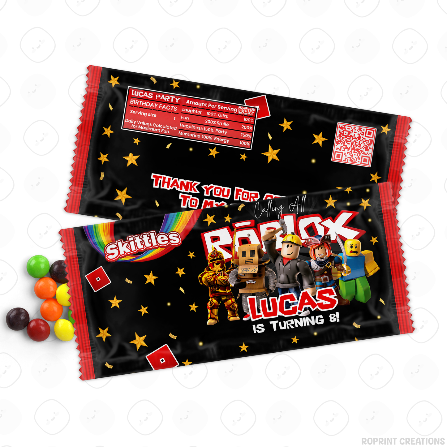 Level up your celebration with this Roblox Birthday Party Collection! Choose from editable party favors and decor, personalize in Canva, then print at home or use professionally for a gamer-themed birthday experience.