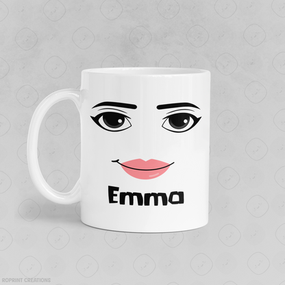 Sip in style with this Personalized Roblox Woman Face Mug! Featuring the iconic woman face design, it's a fun and unique gift for any Roblox fan—perfect for daily use or display.