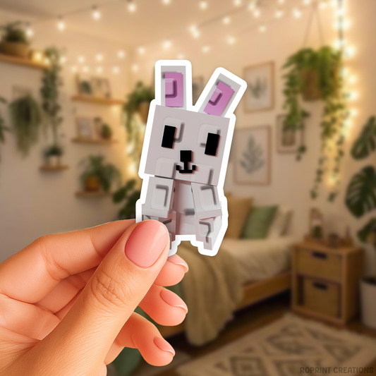 Brighten up your belongings with this adorable Grow A Garden Bunny sticker! Perfect for decorating notebooks, laptops, and party favors — the best gift for Roblox Grow A Garden fans.