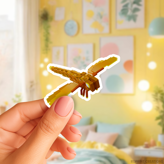 Brighten up your belongings with this adorable Grow A Garden Dragonfly sticker! Perfect for decorating notebooks, laptops, and party favors — the best gift for Roblox Grow A Garden fans.