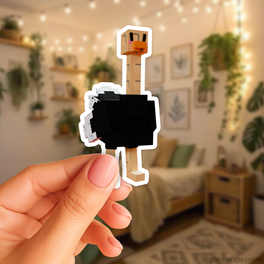 Brighten up your belongings with this adorable Grow A Garden Ostrich sticker! Perfect for decorating notebooks, laptops, and party favors — the best gift for Roblox Grow A Garden fans.
