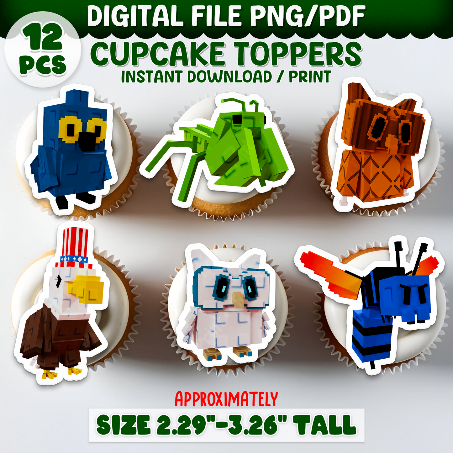 Bring the fun of Roblox Grow a Garden to your party treats! These printable cupcake toppers can be printed on cardstock, edible paper, or even made into stickers—just download, print, and decorate.