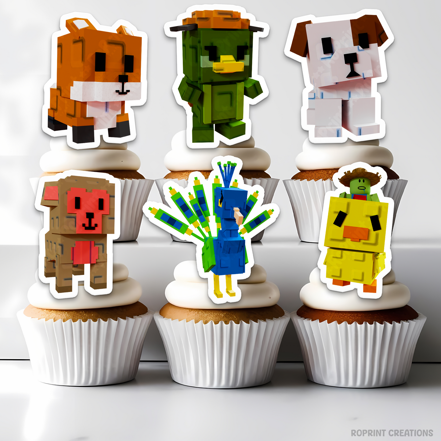 Bring the fun of Roblox Grow a Garden to your party treats! These printable cupcake toppers can be printed on cardstock, edible paper, or even made into stickers—just download, print, and decorate.