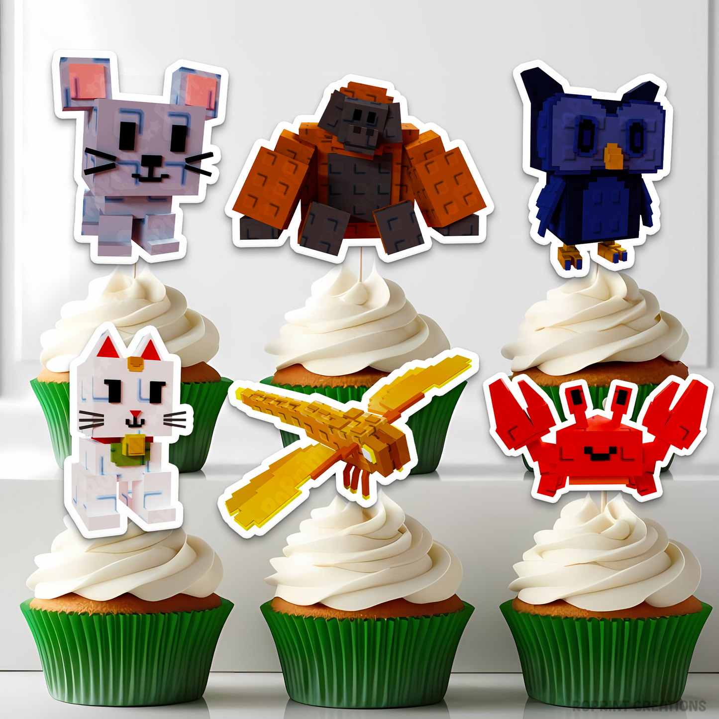 Bring the fun of Roblox Grow a Garden to your party treats! These printable cupcake toppers can be printed on cardstock, edible paper, or even made into stickers—just download, print, and decorate.