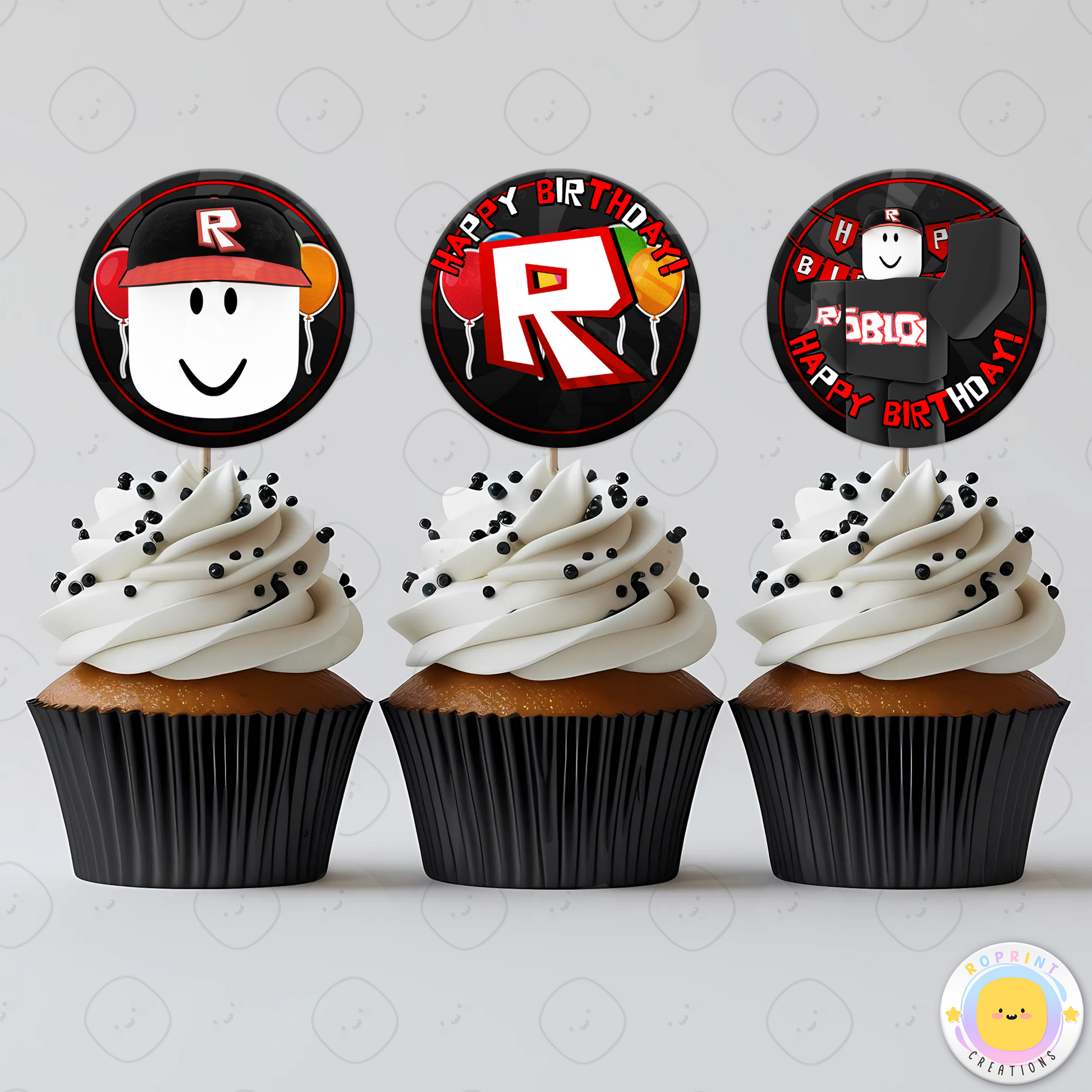 Roblox Guest Cupcake Toppers - Roblox Birthday Cupcake Toppers
Add a fun touch to your celebration with these Roblox Guest Cupcake Toppers! Instantly download, print, and assemble for a unique party decoration. These toppers can also be printed on edible paper or sticker paper to create fun stickers. Digital file only.
