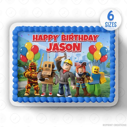 Add a fun Roblox touch to your celebration with this cake topper! Perfect for kids’ gamer-themed birthday parties—download, print, and decorate your cake with ease. 🎮🎂