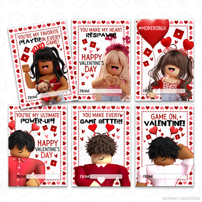 Celebrate love with these fun Roblox Valentine Cards! Instantly download, print, and share a playful touch of joy. Digital file only.