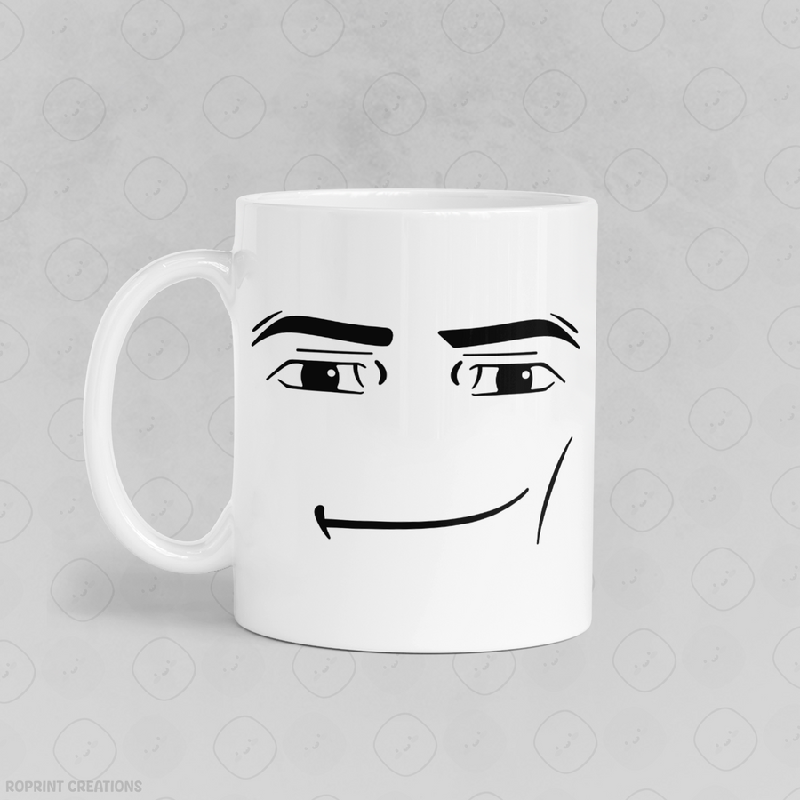Roblox Man Face Mug - Gamer Coffee Cup