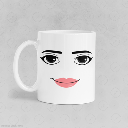 Sip in style with this Roblox Woman Face Mug! Featuring the iconic woman face design, it's a fun and unique gift for any Roblox fan—perfect for daily use or display.