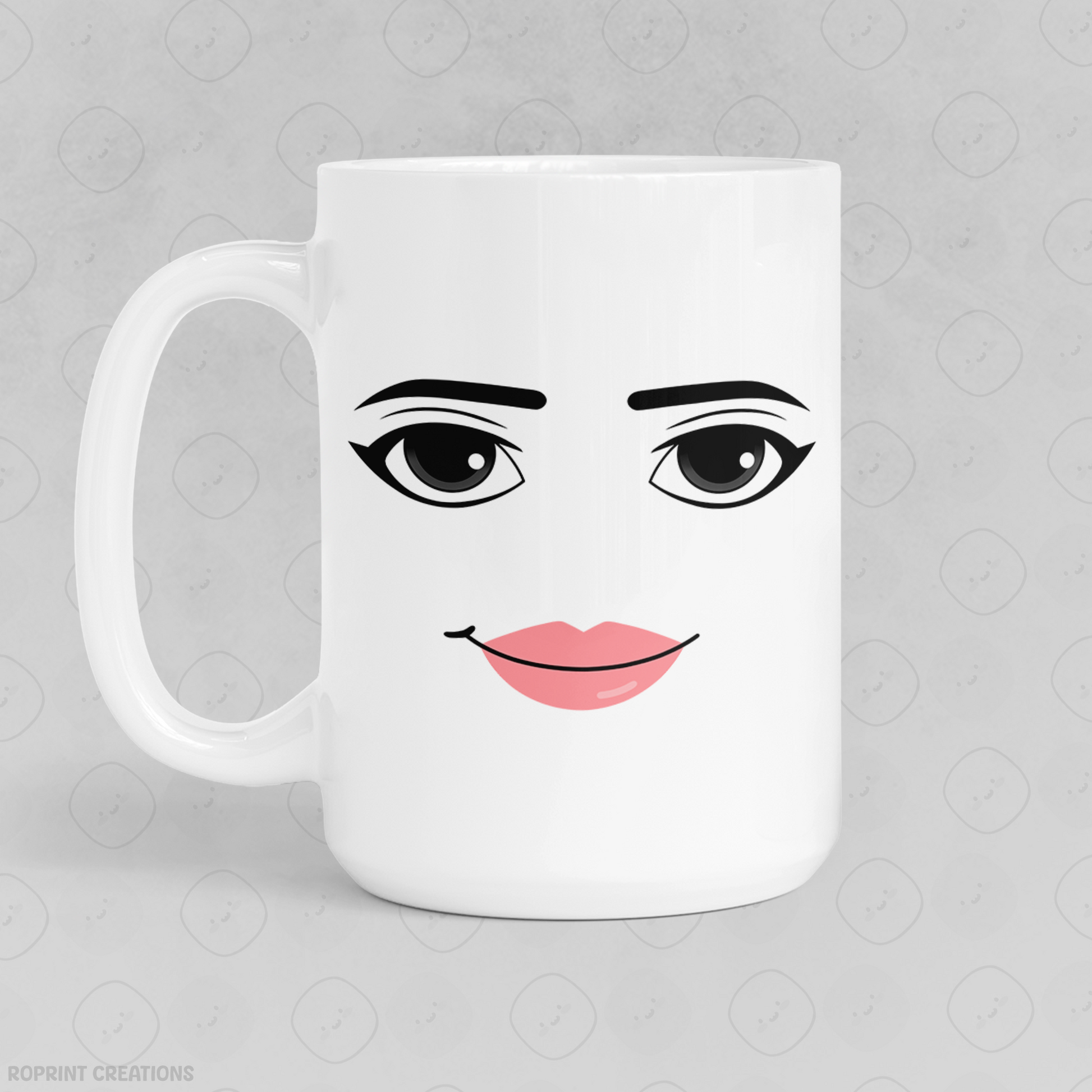 Sip in style with this Roblox Woman Face Mug! Featuring the iconic woman face design, it's a fun and unique gift for any Roblox fan—perfect for daily use or display.