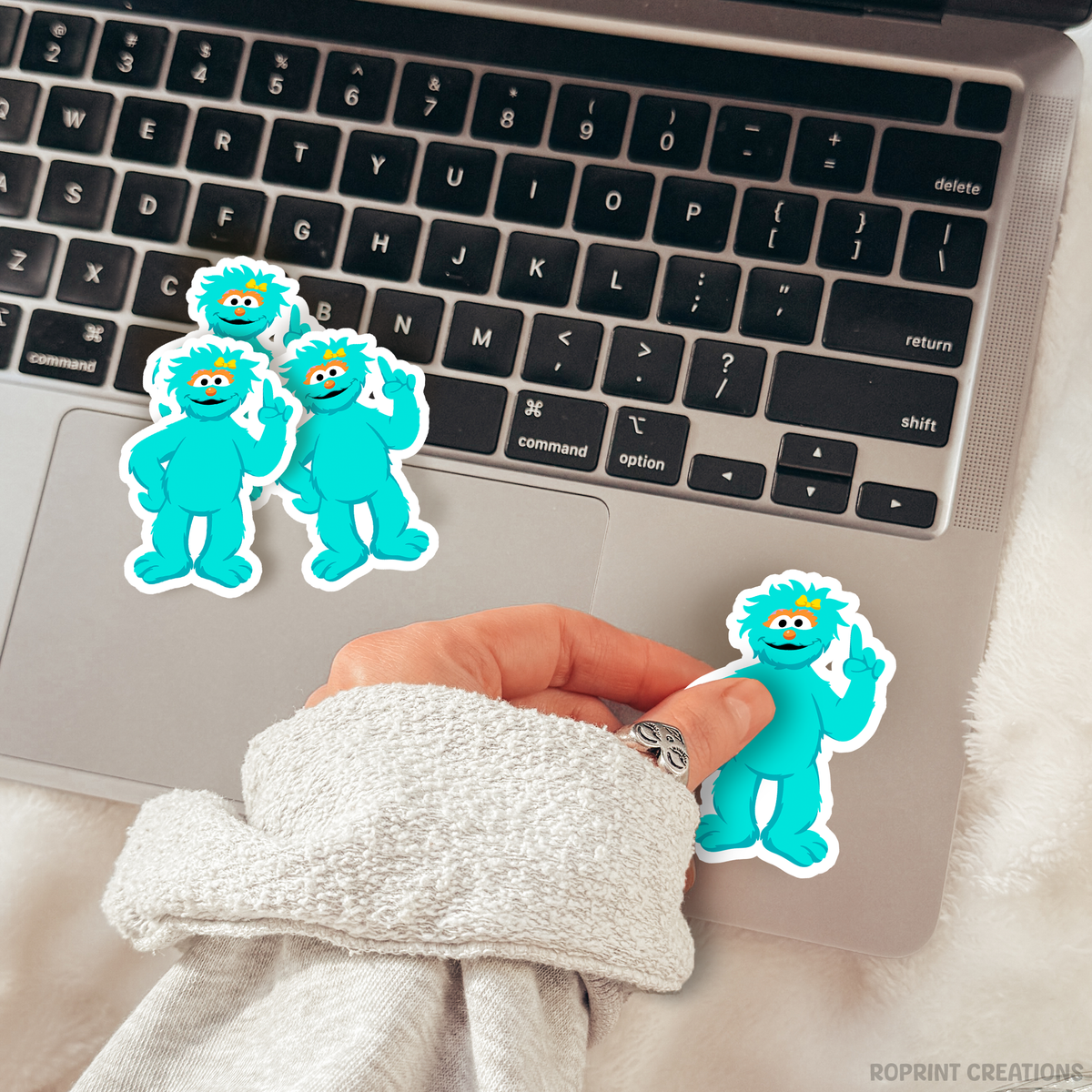 Add some fun with this Rosita sticker! Perfect for party favors, crafts, or decorating notebooks, laptops, and more — the best gift for Sesame Street fans.