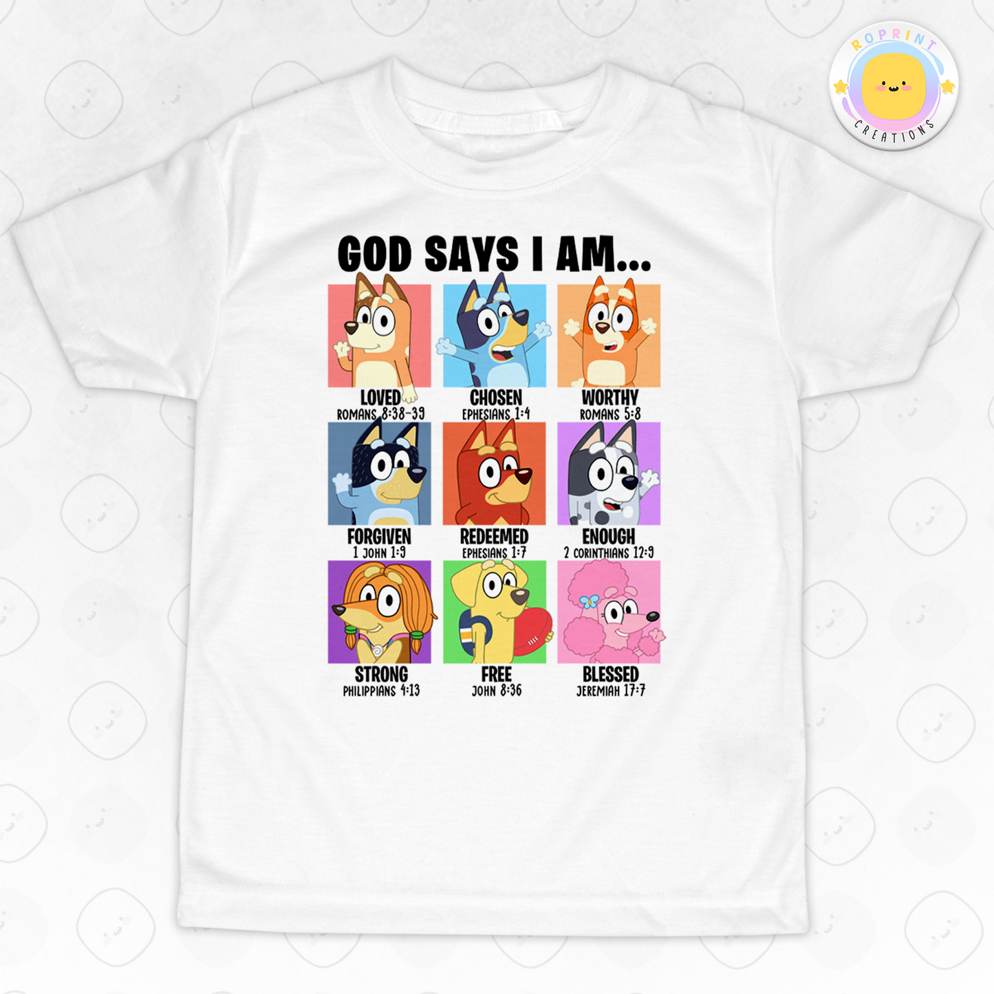 God Says I Am, Bluey - Youth T-Shirt