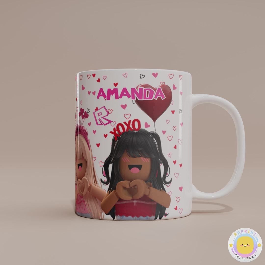 Custom Name Roblox Girls Mug - Personalized Roblox Girls Heart Coffee Mug, Roblox Mug Gift For Kids
Make her smile with a Personalized Roblox Girl Mug! Featuring a cute heart design, this custom coffee mug is perfect for kids and Roblox fans. Add any name for a fun and unique gift she’ll love!